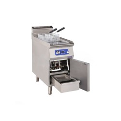 Friteuse gaz avec zone froide et commande électronique 1 x 22 L