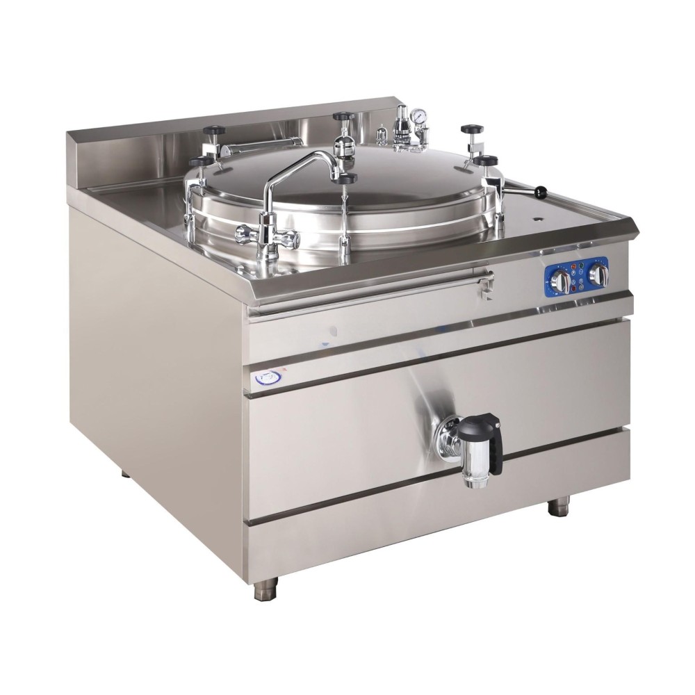 Electric boiling pan with autoclave 300 liters