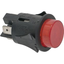 RED BIPOLAR PUSH BUTTON 16A 250V