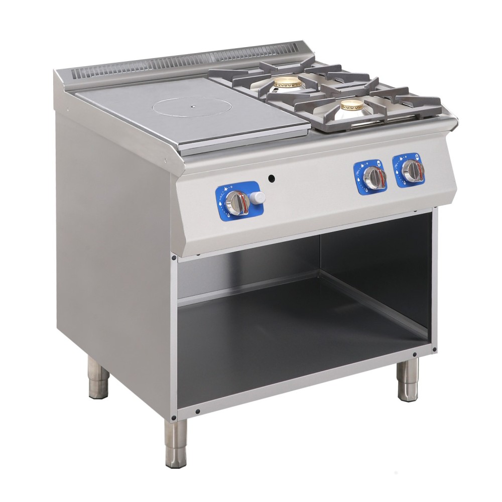 Gas solid top with burners 17 KW