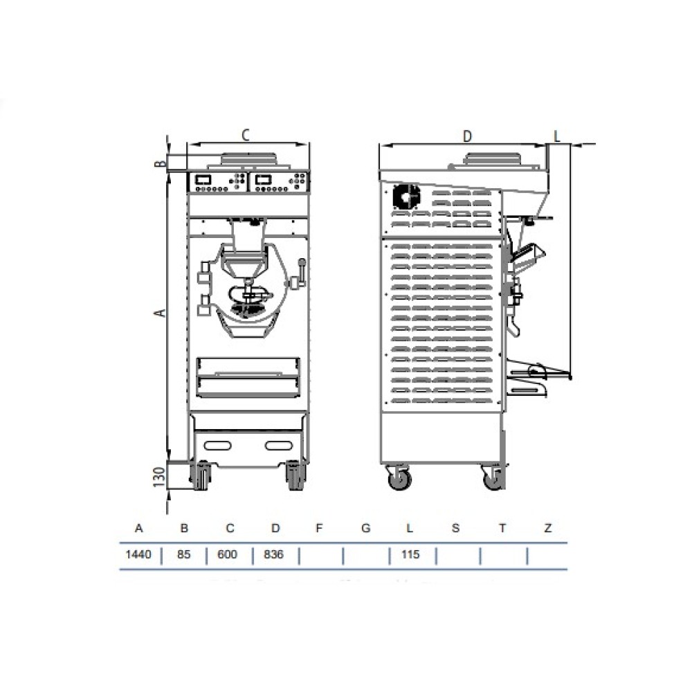 Combined digital batch freezer RHB15/100