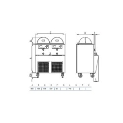 Ice cream making machine - showcase GLS2 LX