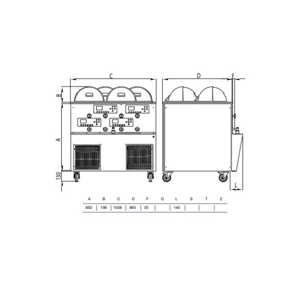 Ice cream making machine - showcase GLS4 LX