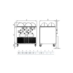 Machine à glace - vitrine GLS4