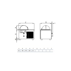 Machine à glace - vitrine GLST1