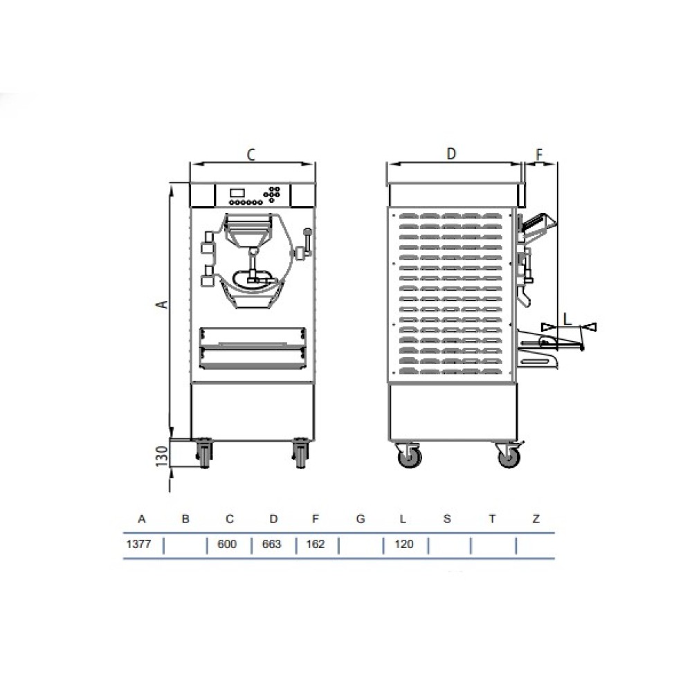 Digital batch freezer HBX600