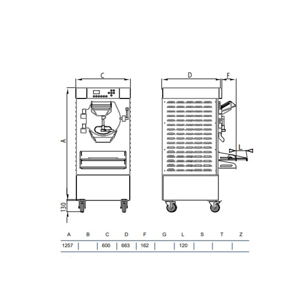 Electromechanical batch freezer HSE400