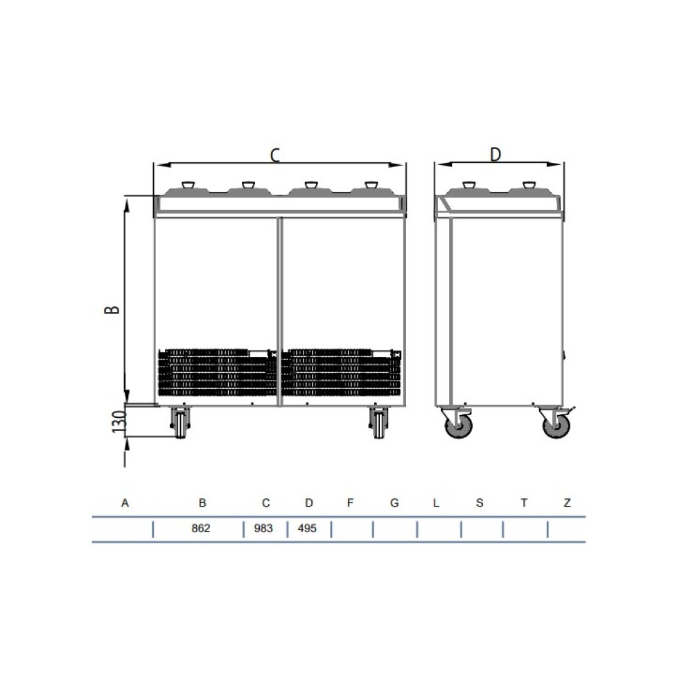 Ice cream cabinet V840C