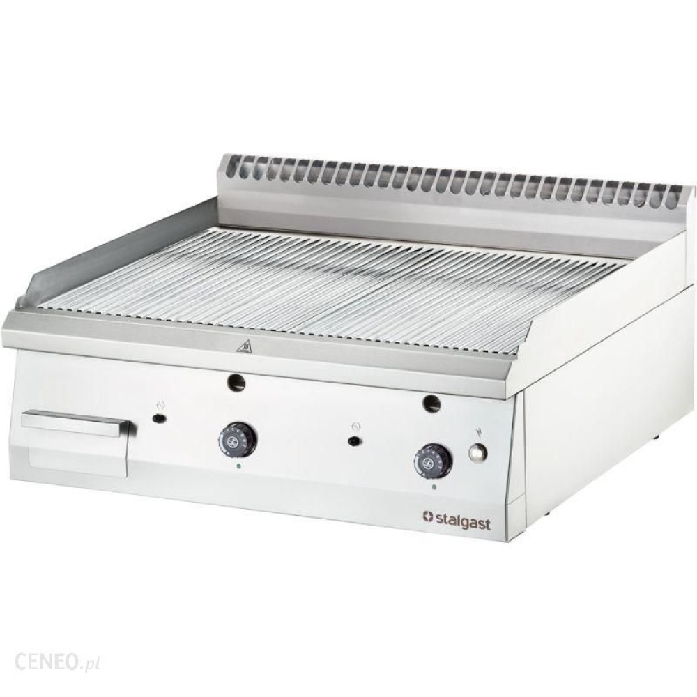 double Gas grill countertop chromed 13kW ribbed