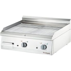 Electric grill ribbed 8.1 kW  chromed