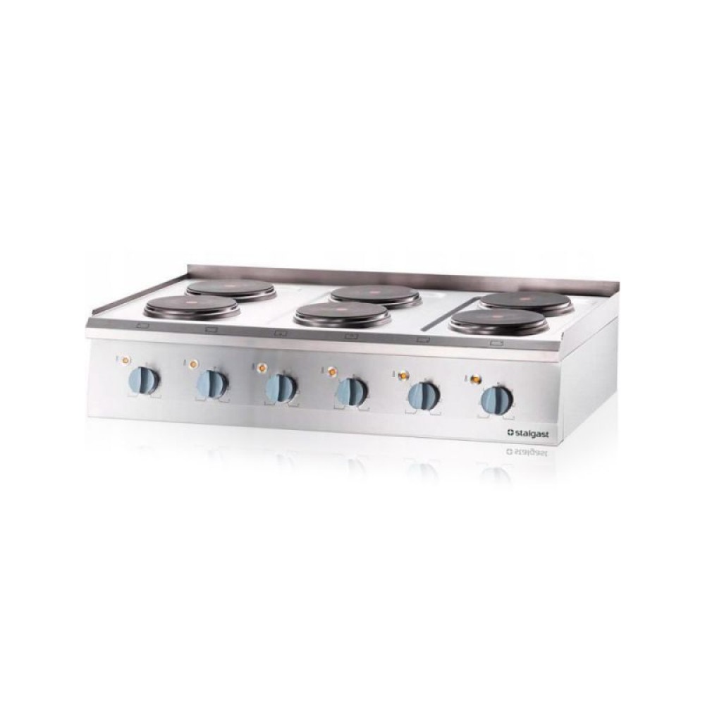 Electric stove with 6 heating plates 15,6 kW