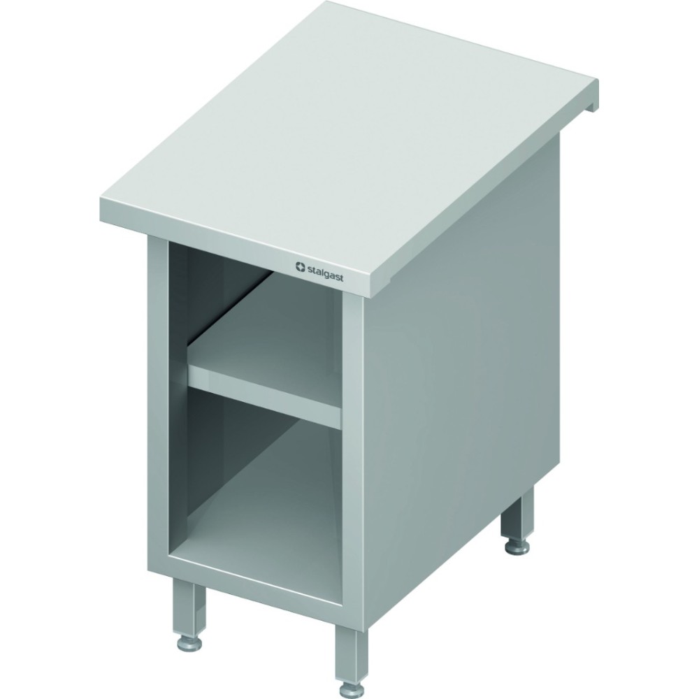 Neutral stand with 2 shelves 500