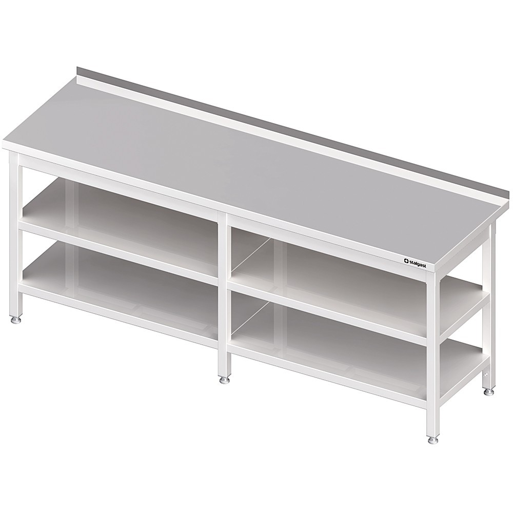 Metal table with two shelf  