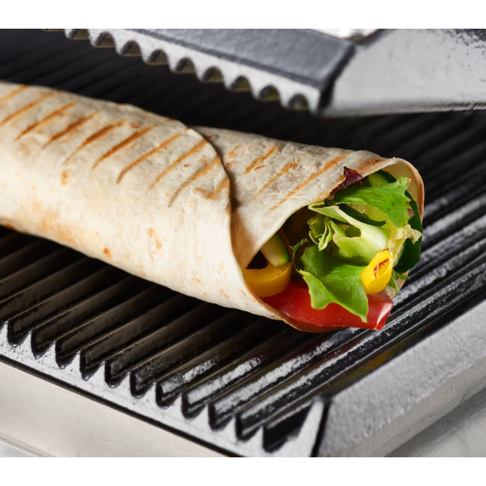 Contact grill (ribbed / ribbed) 390 mm