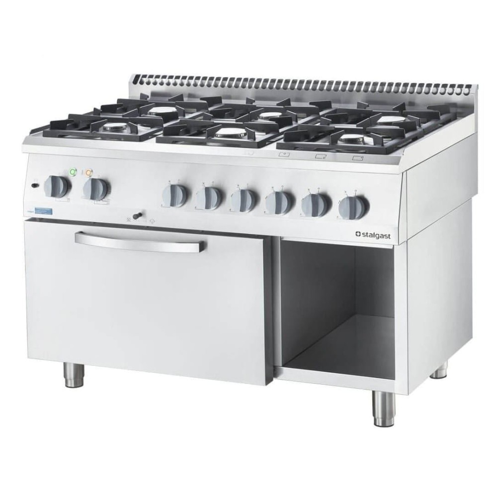 Gas stove with electric oven 6 burners ECO