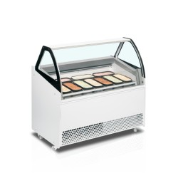 Ice cream freezer with low front glass 255l