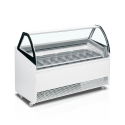 Ice cream freezer with low front glass 325l