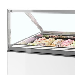 Ice cream freezer with flat glass 0.71 m²