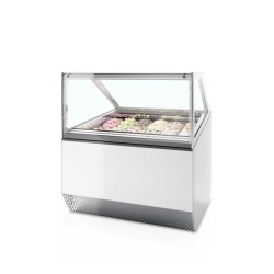 Ice cream freezer with flat glass 0.71 m²