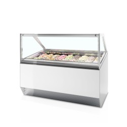 Ice cream freezer with flat glass 1.07 m²