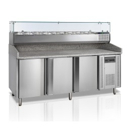 Pizza table with refrigerating display PT1300