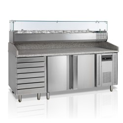 Pizza table with refrigerating display PT1310