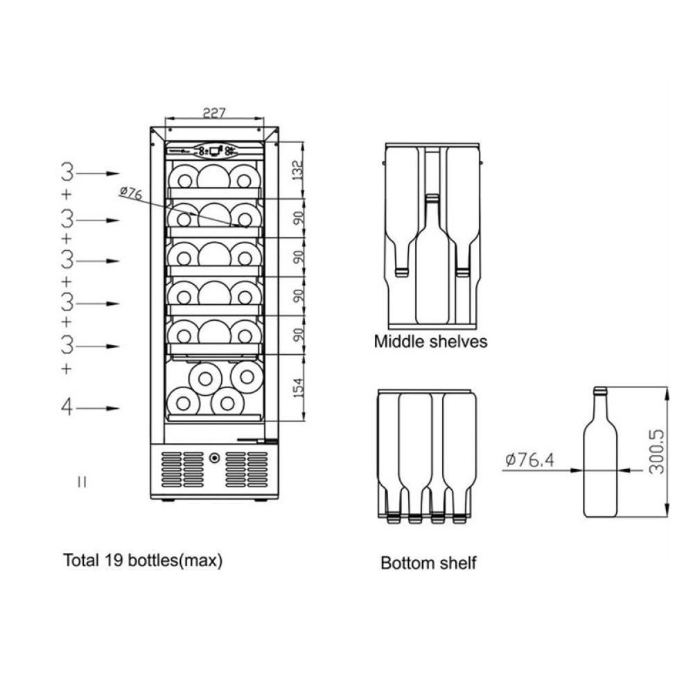 Wine cooler 57 liters