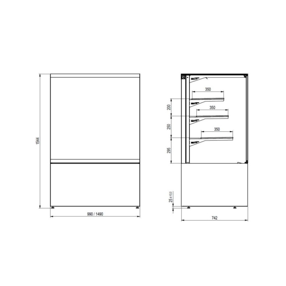 Vitrine pâtisserie PANORAMA HIGH 1000 HEOSONE