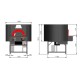 Wood and gas pizza oven ROTATING100