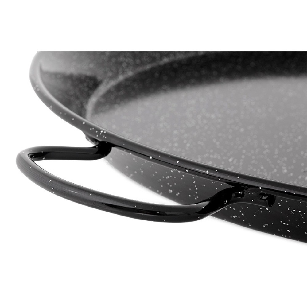 Paella pan from polished steel  50 cm