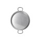 Polished steel paella pan for induction 36cm