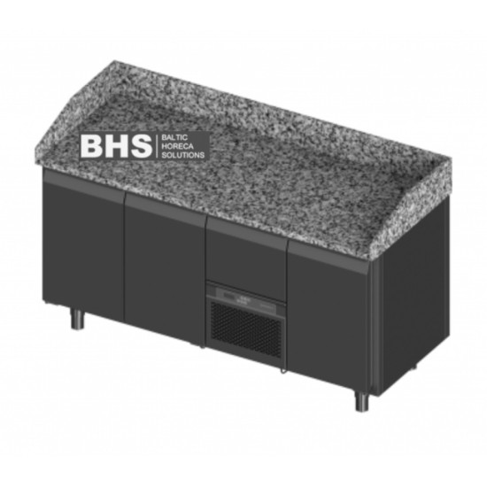 Cooling counter with granite table top