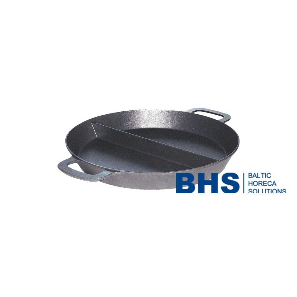 Paella pan D-500 mm with 2 partitions