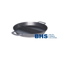 Paella pan D-500 mm with 2 partitions