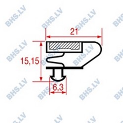 SNAP-IN DOOR GASKET 398x306 mm