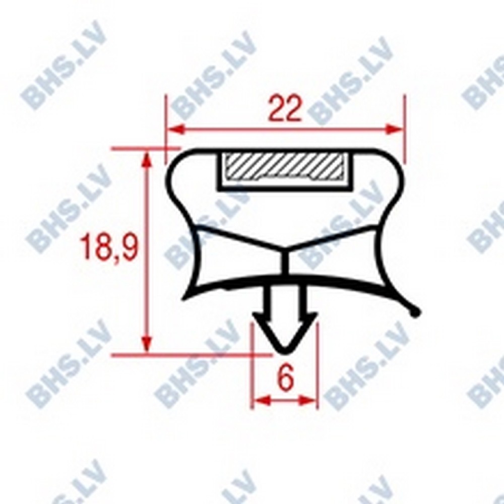 SNAP-IN GASKET 1480x640 mm