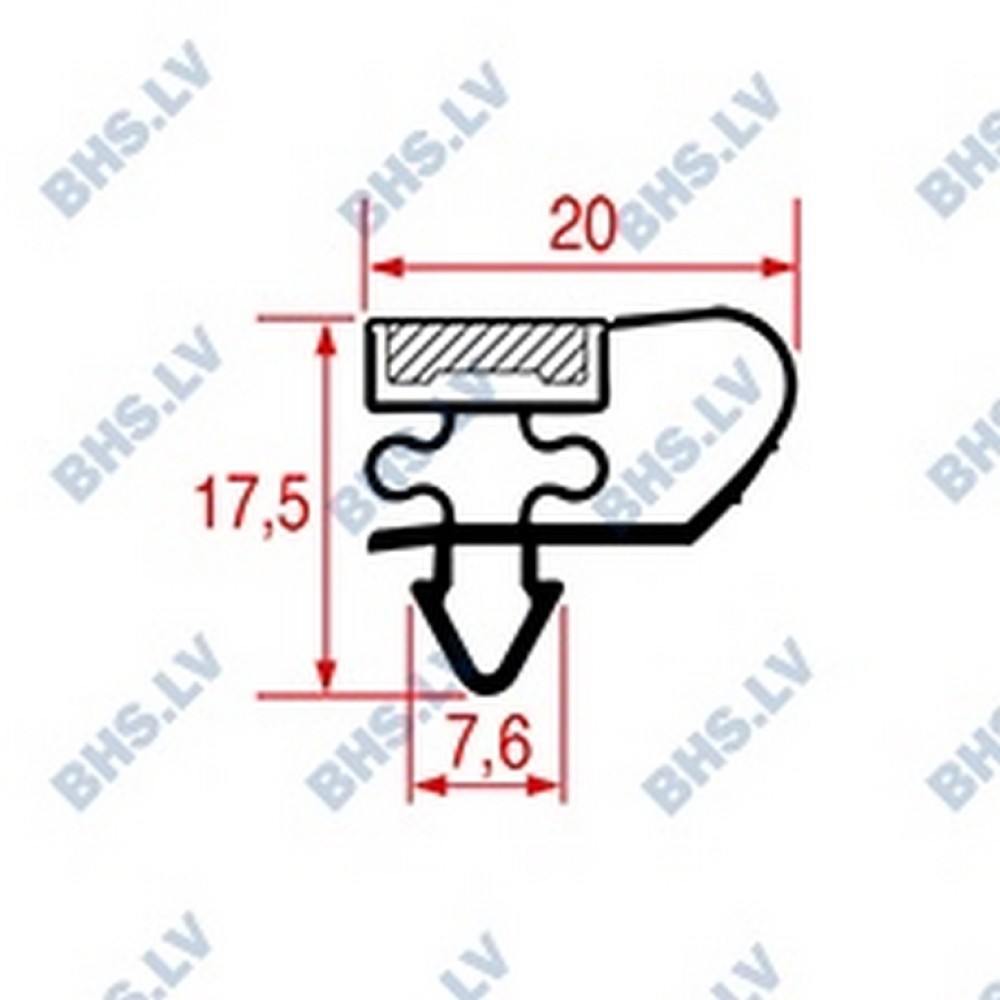 SNAP-IN GASKET 600x405 mm