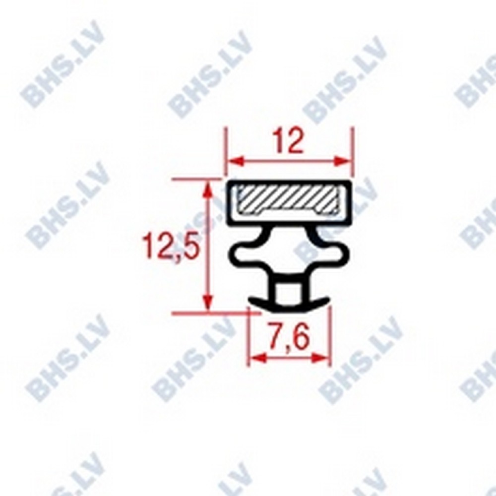 SNAP-IN GASKET L1024 LENGTH 2200 mm