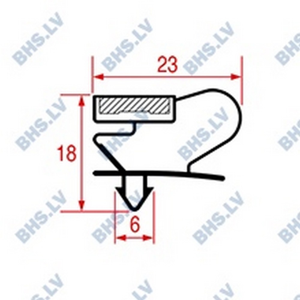 SNAP-IN GASKET 1618x668 mm