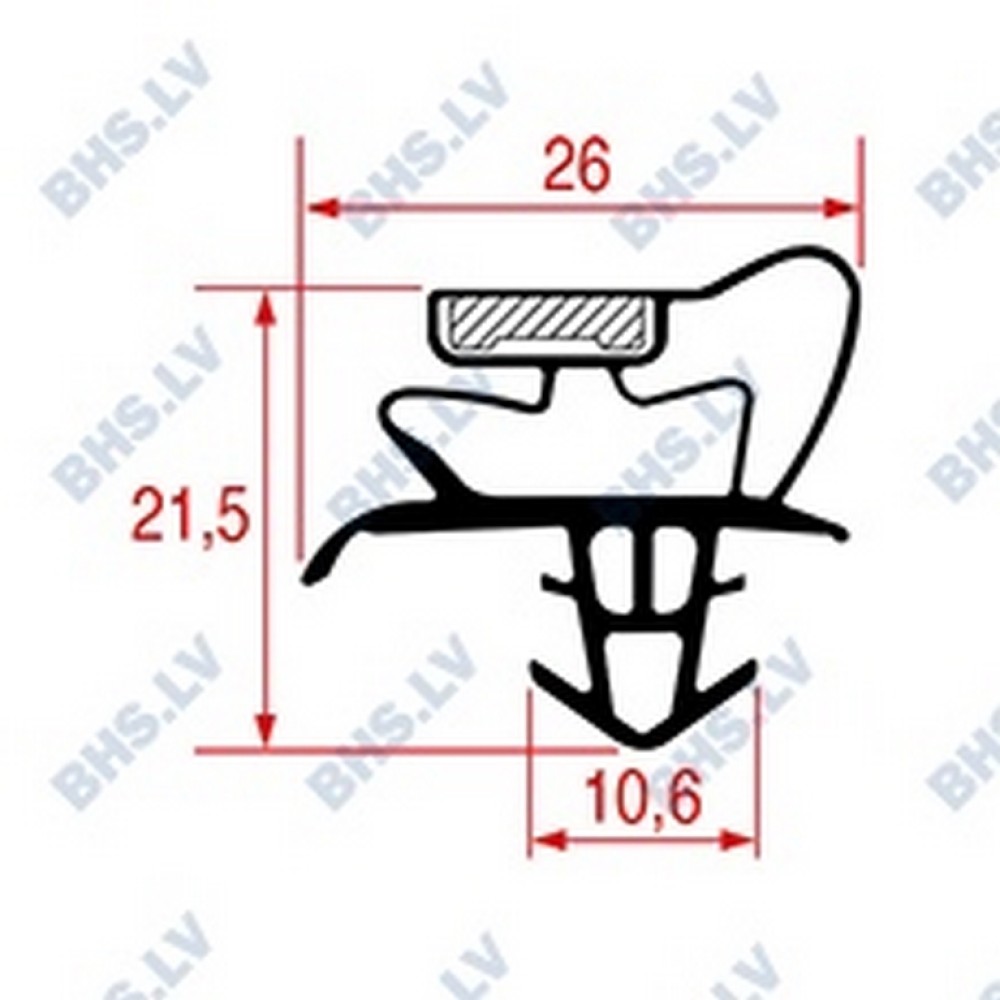 SNAP-IN GASKET 1540x770 mm