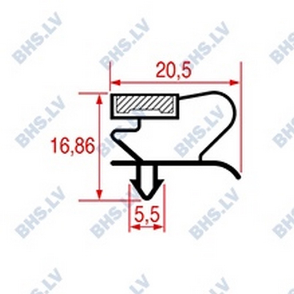 SNAP-IN GASKET 1005x675 mm