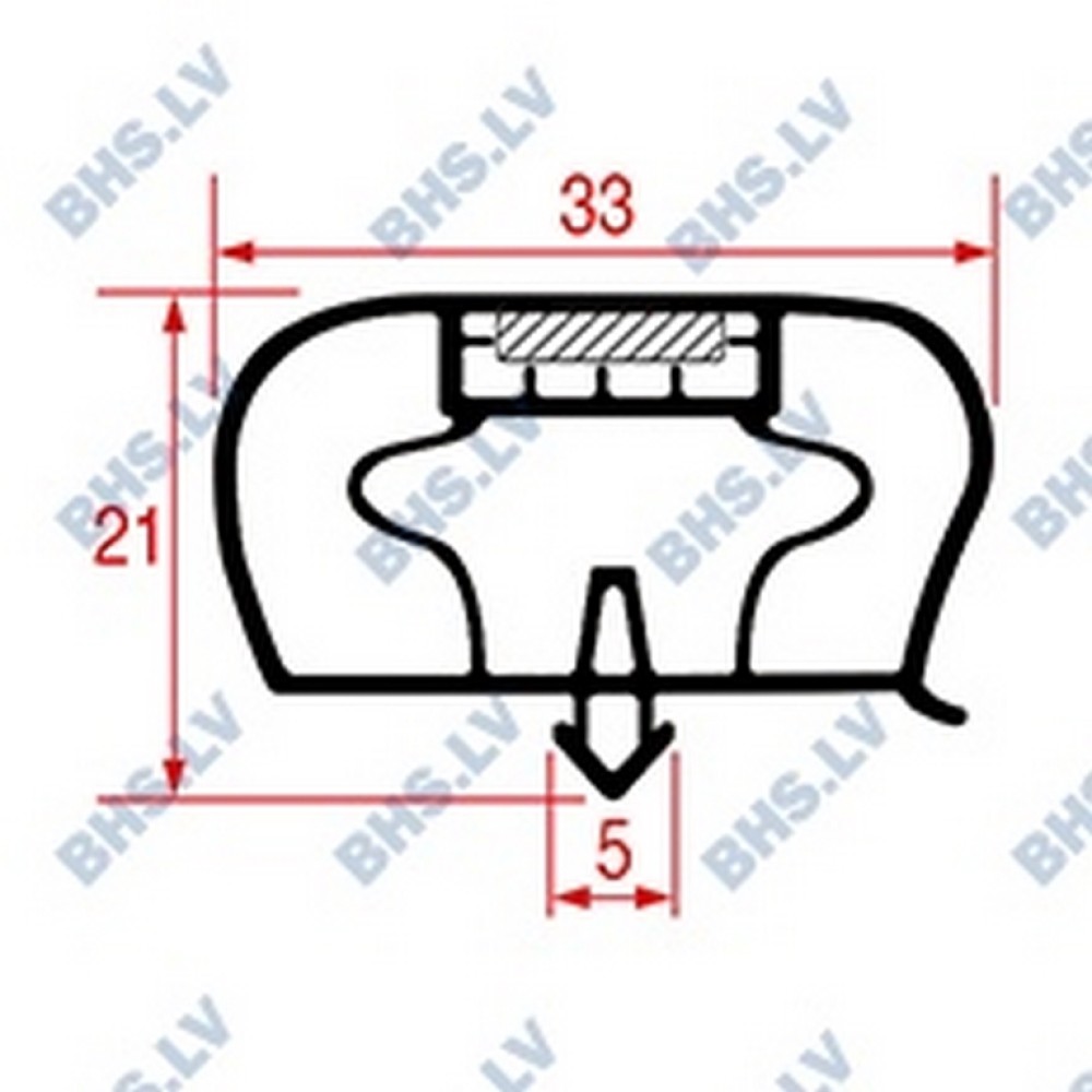 SNAP-IN GASKET 605x460 mm