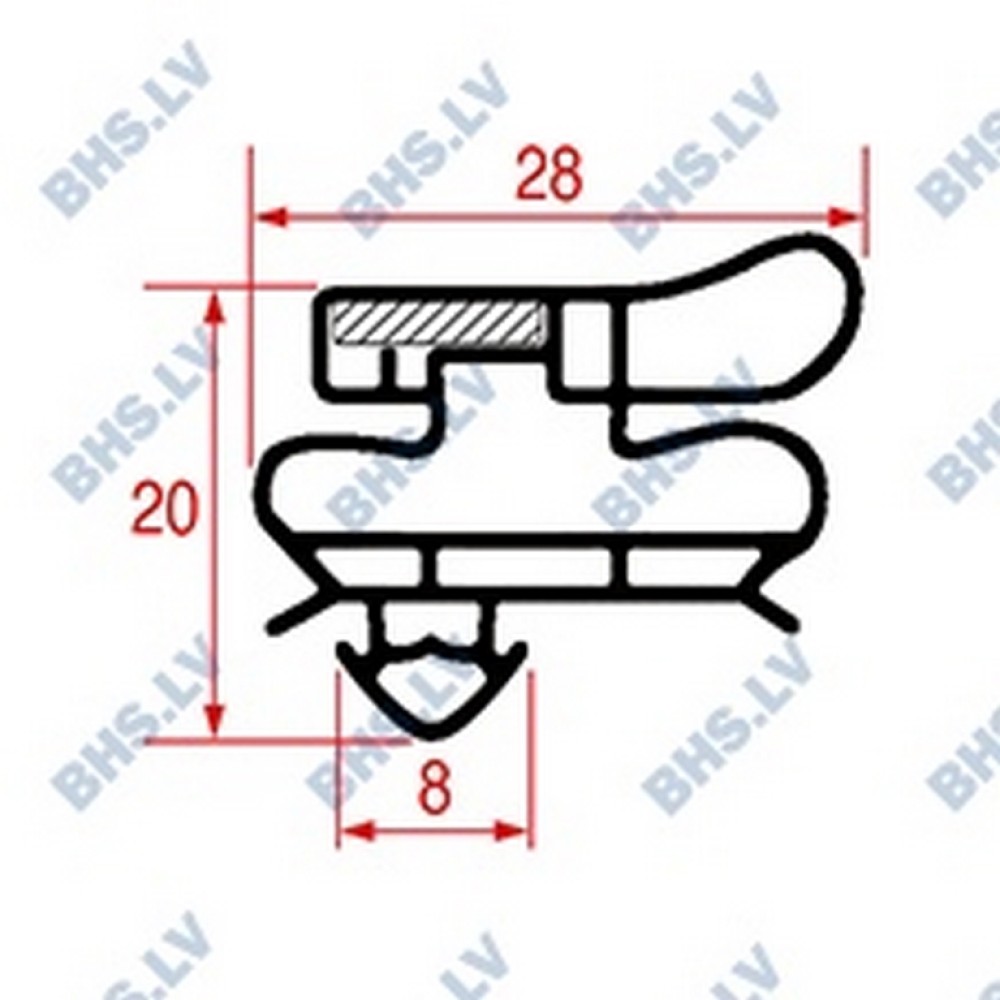 SNAP-IN GASKET 1635x620 mm