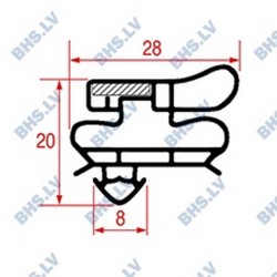 SNAP-IN GASKET L1052 LENGTH 2300 mm