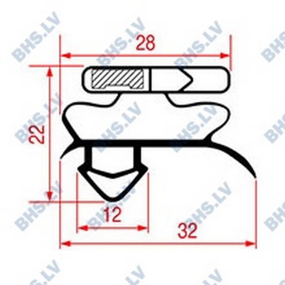 SNAP-IN GASKET 1380x680 mm