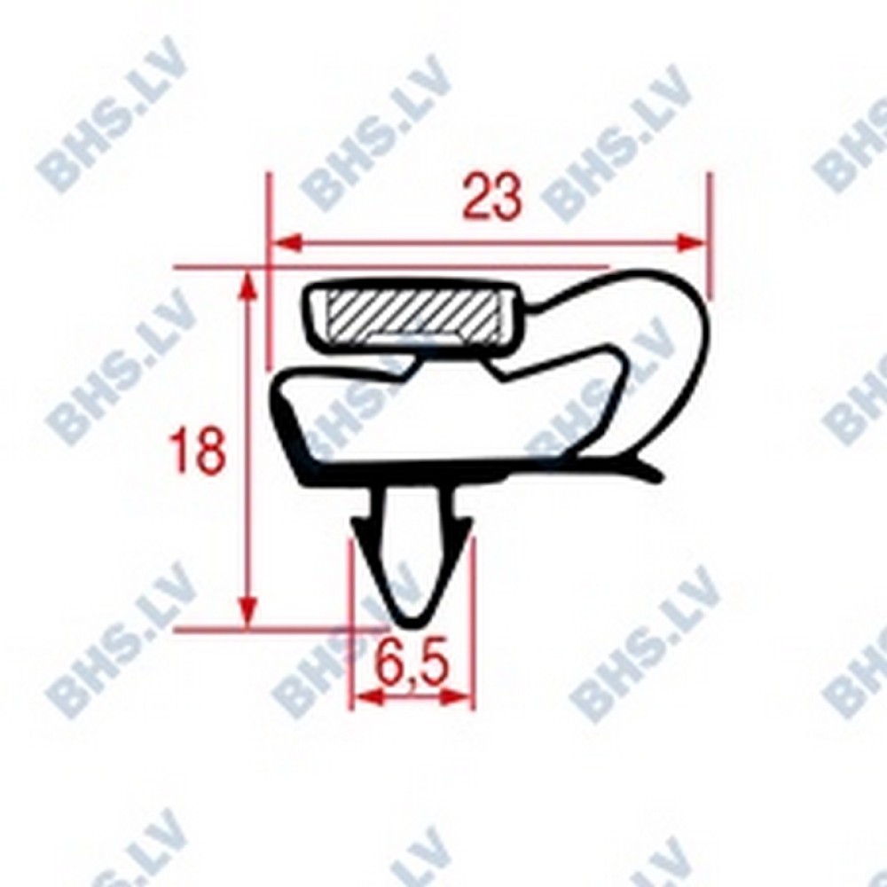 SNAP-IN GASKET 1530x574 mm