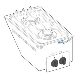 Drop-in gas stove DPC35G 9.5 kW