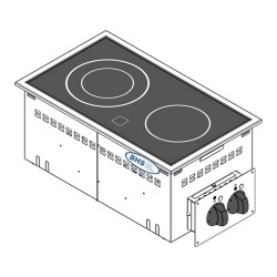 Drop-in keramiskā plīts DPCC35E0 4.3 kW