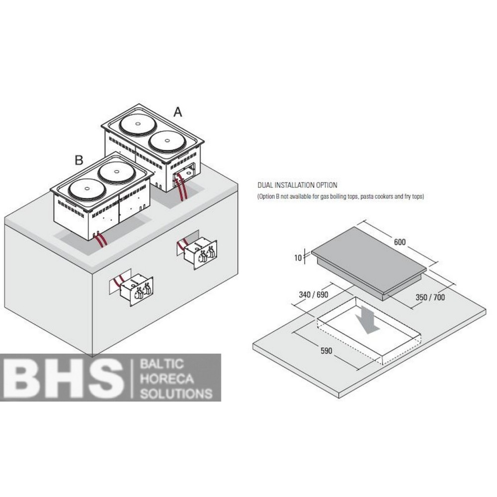 Drop-in gāzes plīts DPC70G 19.0 kW