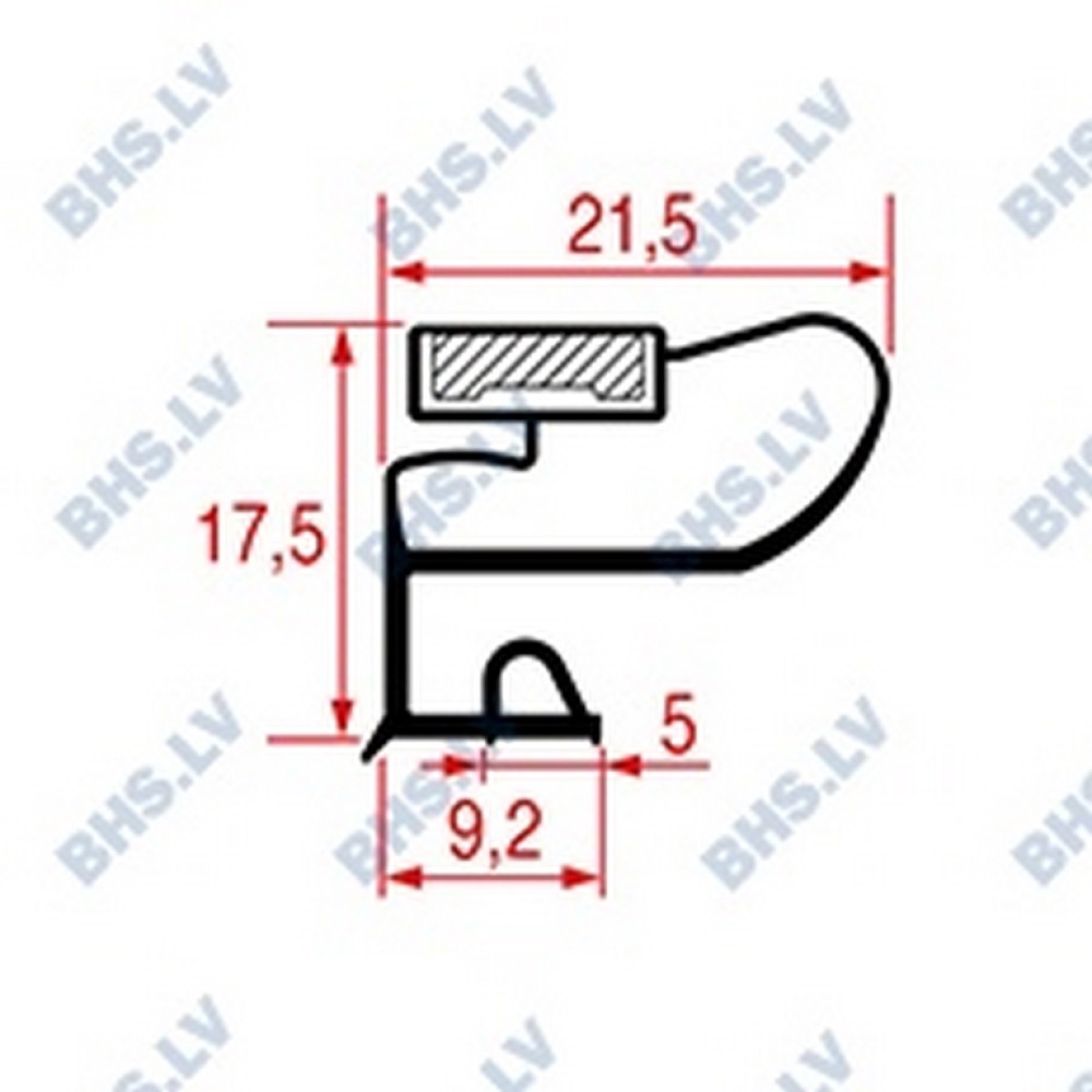 MIDDLE EDGED GASKET 1570x670 mm